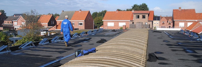 Aanleg van zonnepanelen