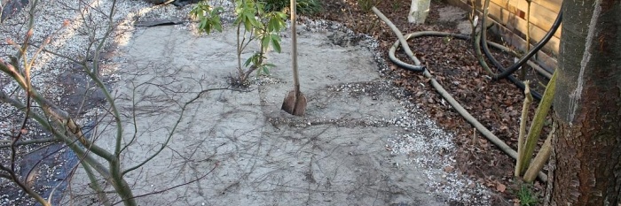 Bouw tossai vijver 2009