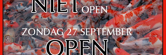 Dit weekend zaterdag gesloten