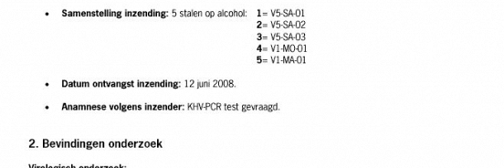 Informatie over testen KHV